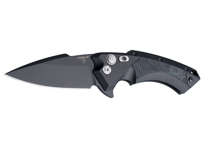 Hogue X5 Folding Knife 3.5″ Black Spear Point CPM-154 Stainless Steel Blade Aluminum/G-10 Handle Black