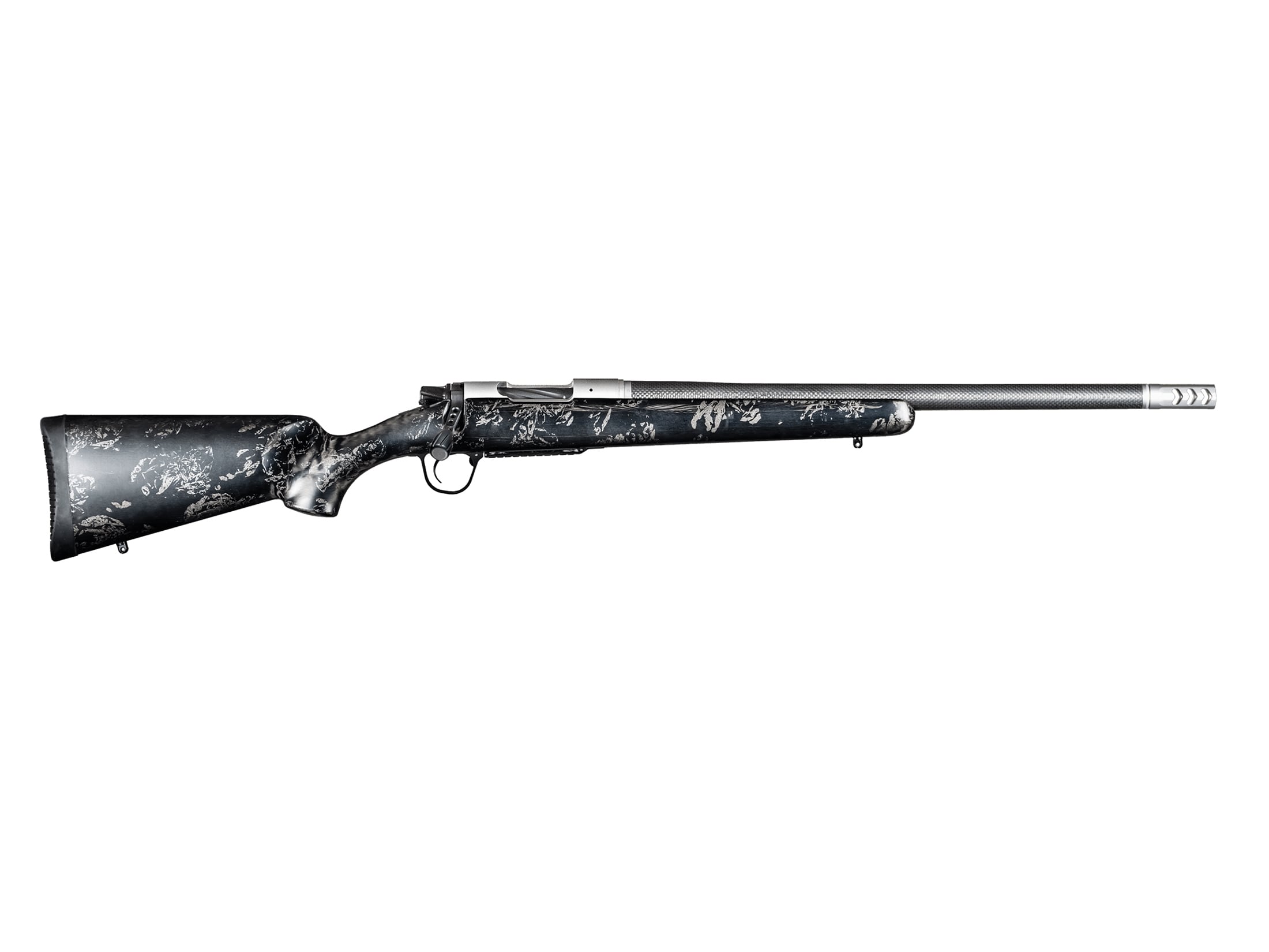 Christensen Arms Ridgeline TI Bolt Action Rifle 300 PRC Left Hand 24" Carbon Fiber Threaded Barrel Titanium Frame Gray/Black Field Stock