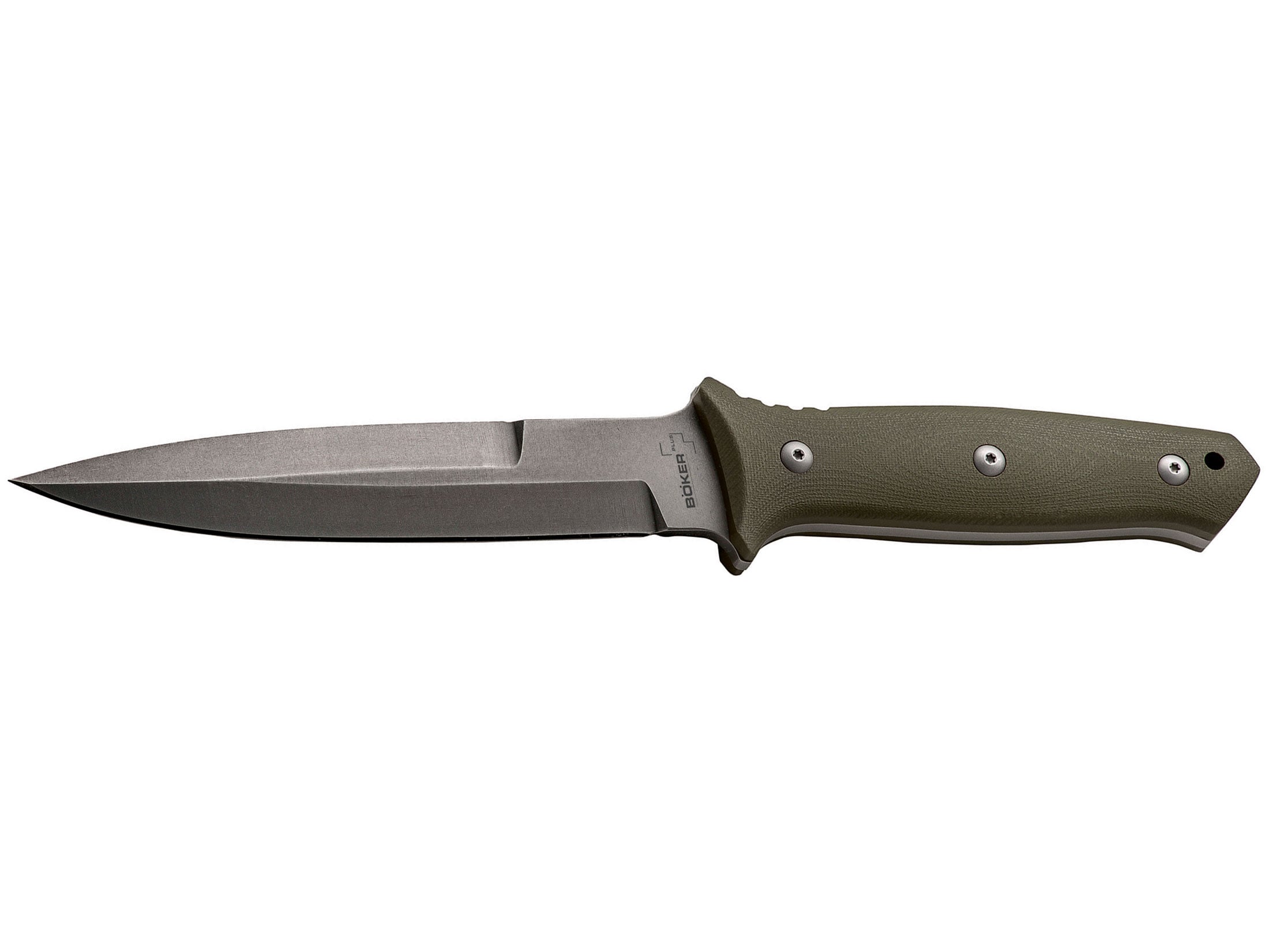 Boker Plus Striker Fixed Blade Tactical Knife 6.37 Spear Point 440C SS