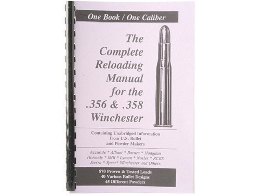 Loadbooks USA 356 358 Winchester Reloading Manual