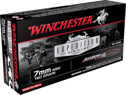Winchester Expedition Ammunition 7mm Winchester Short Magnum (WSM) 160 Grain Nosler Acc...