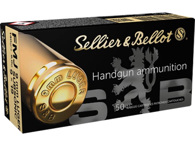 Sellier & Bellot 9mm Luger Ammo 140 Grain Full Metal Jacket Case of 1000 (20 Boxes of 50)