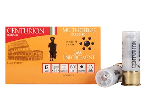 Centurion Multi-Defense Ammunition 12 Gauge 2-3/4" .650" Diameter Round Ball over #1 Bu...