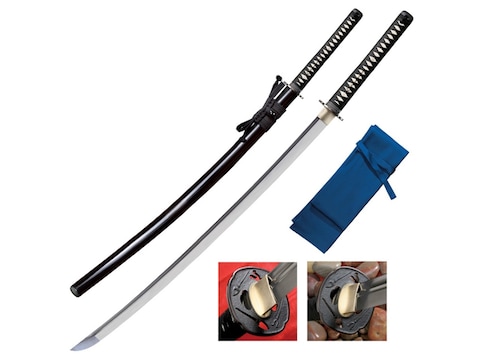 Cold Steel Warrior Series O Katana Sword 36" Clip Point 1060 Carbon Satin Blade Ray Ski...