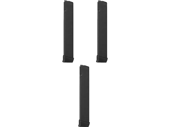 Glock Factory Magazine Gen 5 Glock 17, 17L, 18, 19, 19x, 26, 34, 45, 47, 49 9mm Luger 33-Round Polymer Black 3PK