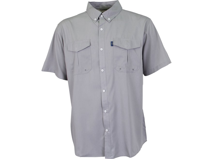 AFTCO Men's Skylark Tech Short Sleeve Shirt Gray Heather 2XL