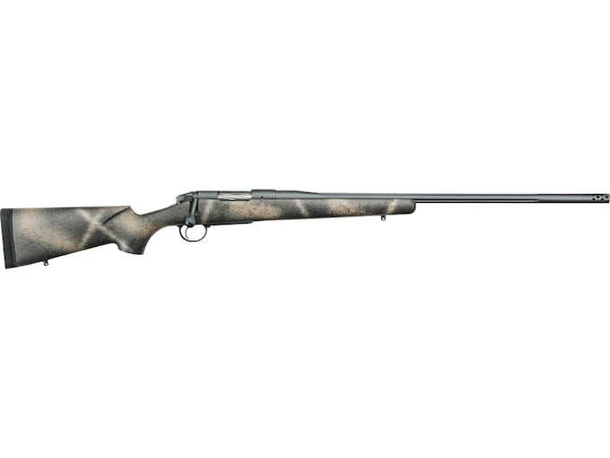 Bergara Highlander Bolt Action Rifle 6.5 Creedmoor 24" Fluted Cerakote Sniper Gray Threaded Barrel Cerakote Sniper Gray Frame Camo Field Stock