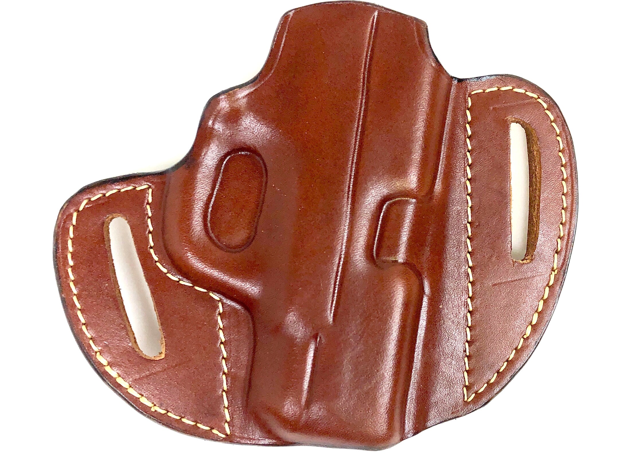 Hunter 2 Loop Pancake Holster Right Hand S&W M&P Shield Leather Tan