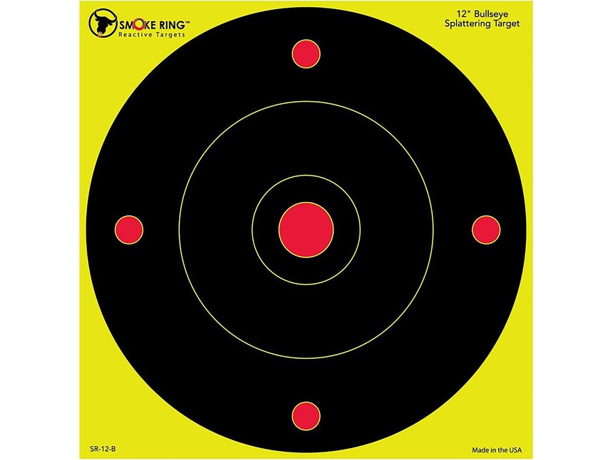 Birchwood Casey Smoke Ring Splatter Target 12 Bullseye 50pk