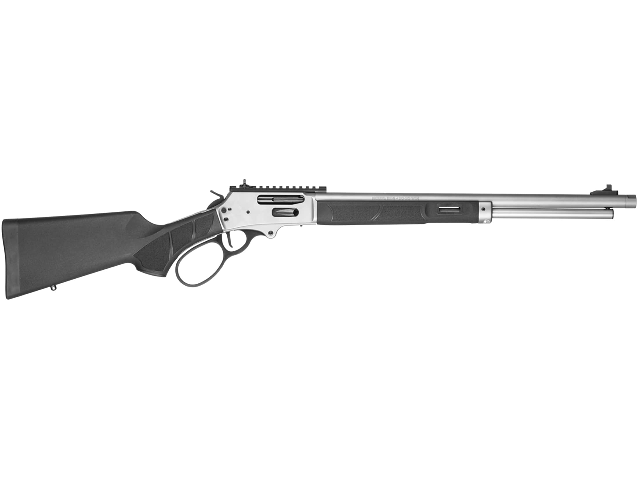 Smith & Wesson 1854 Lever Action Rifle 30-30 Winchester 20" Stainless Threaded Barrel Stainless Frame Black Field Stock