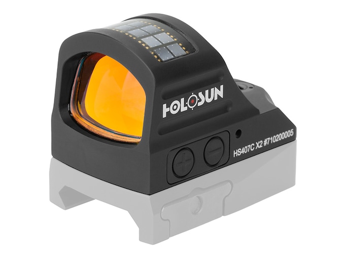 Holosun HS407C-X2 Reflex Red Dot Sight 1x 2 MOA Red Dot Solar/Battery Powered Matte Black