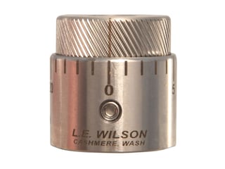 L.E. Wilson Chamber Type Seater Die Micro-Adjust Cap Stainless Steel