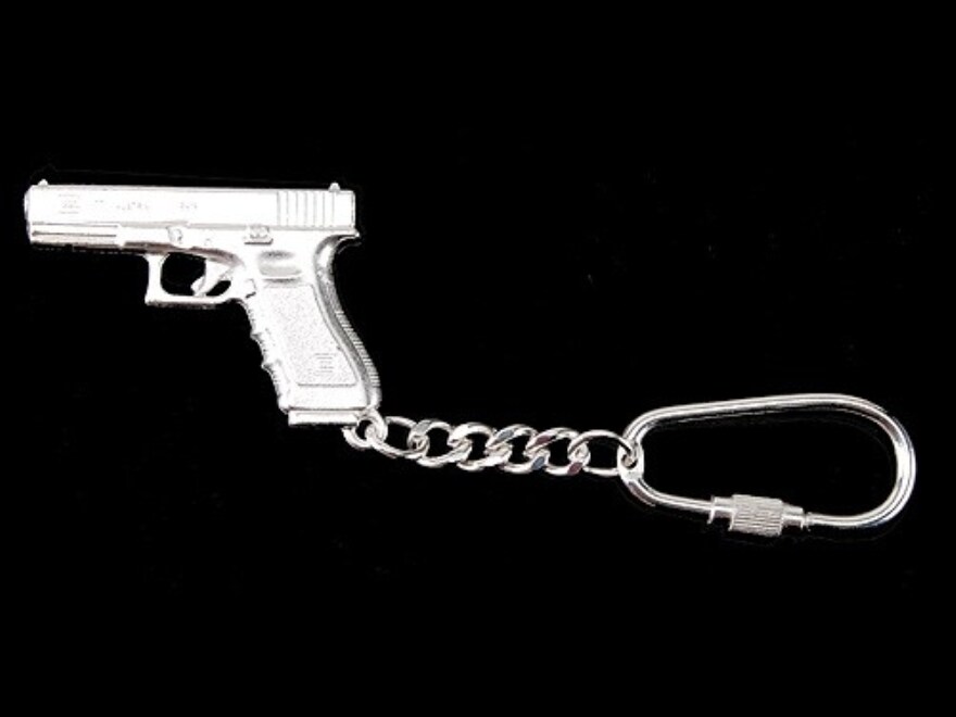 Glock Key Chain Silver Plated