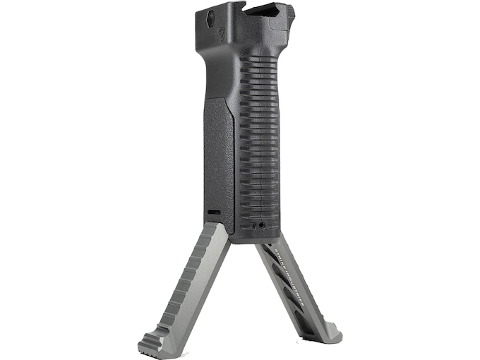 Strike Industries Vertical Grip Bipod 1913 Picatinny Polymer Black Aluminum Legs Gray