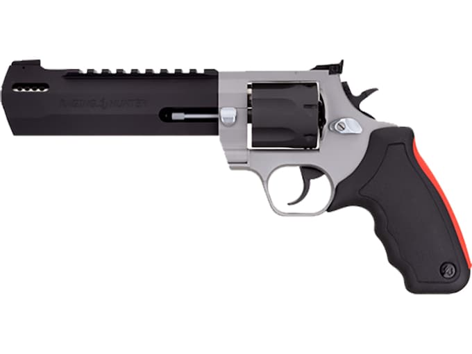Taurus 2454065RH Raging Hunter 454 Casull 5rd 6.75″ Matte Black Oxide Cylinder & Barrel Matte Stainless Steel Frame Black Rubber With Integrated Red Cushion Insert Grip | USA Gun Store