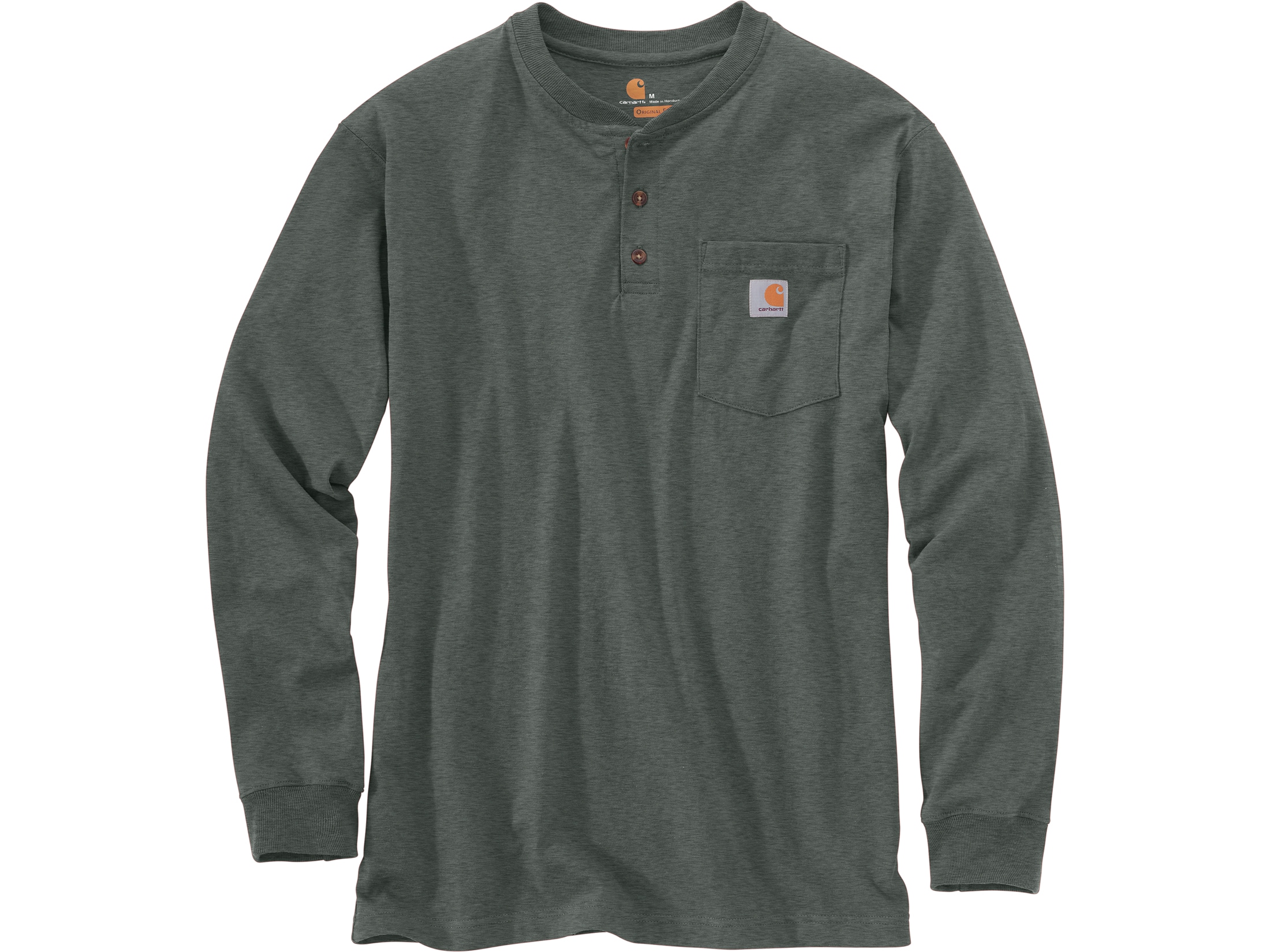 Carhartt Men's Workwear Pocket Long Sleeve Henley Ocean Blue Heather