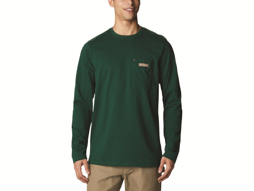 Columbia Men's Roughtail Work Long Sleeve Pocket T-Shirt Flax Large