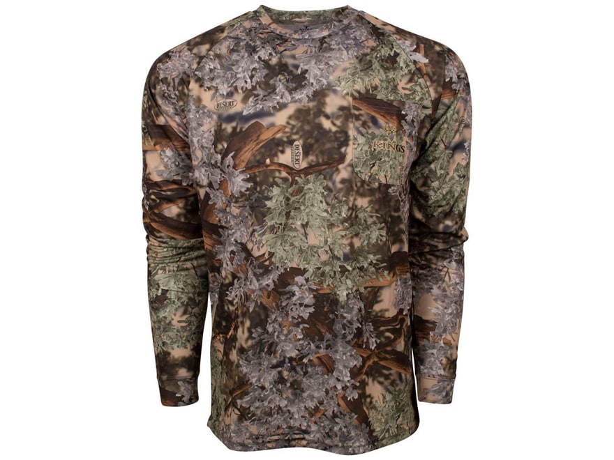 King's Camo Men's Hunter Long Sleeve T-Shirt Poly Realtree Edge Medium