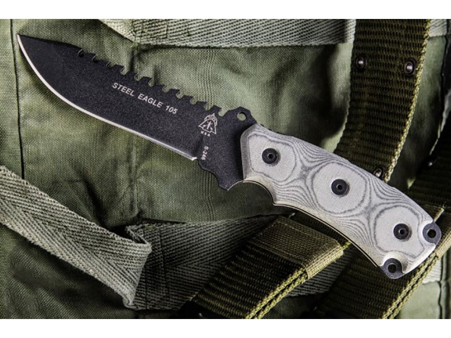 TOPS Knives Steel Eagle Fixed Blade Knife 5 Hunters Point 1095 High.