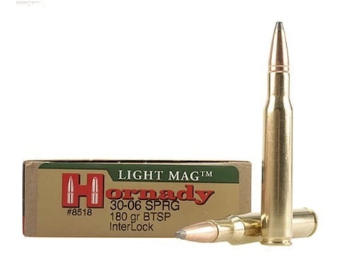 Hornady Light Mag Ammo 30-06 Springfield 180 Grain Spire Point Boat