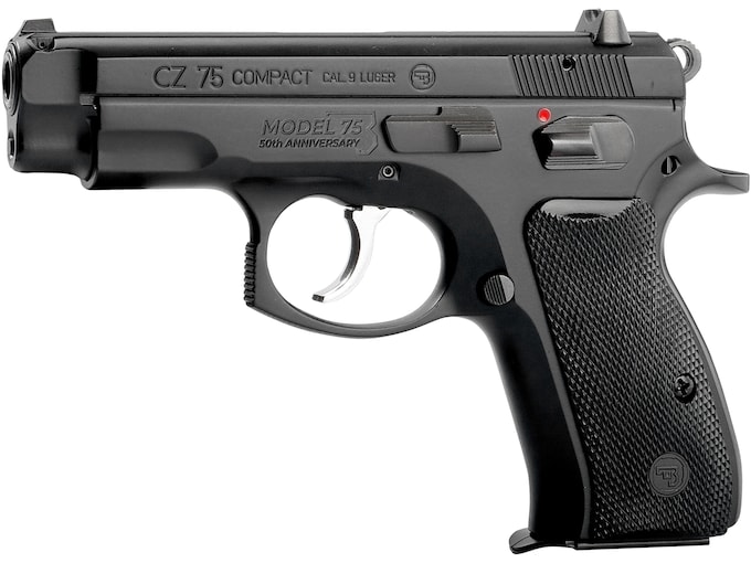CZ 75 Compact 50th Anniversary Elite 9mm Luger Pistol 4″ Barrel 10+1 Round Black