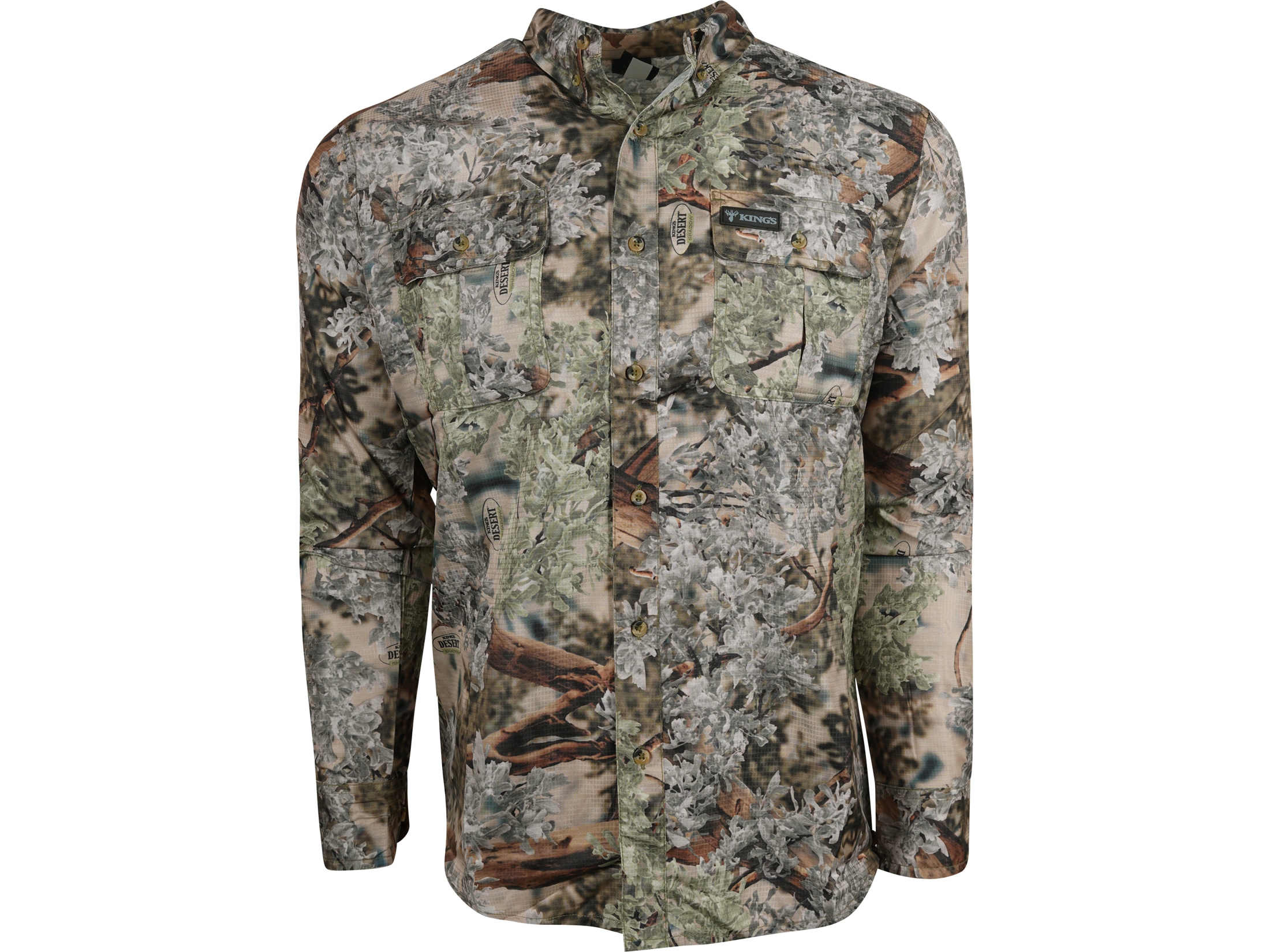 King's Camo Men's Hunter Safari Long Sleeve Shirt KC Ultra Large