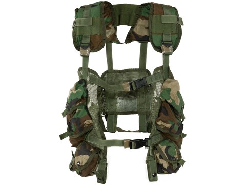 Military Surplus ALICE Load Bearing Vest (LBV) Grade 2 Nylon Woodland