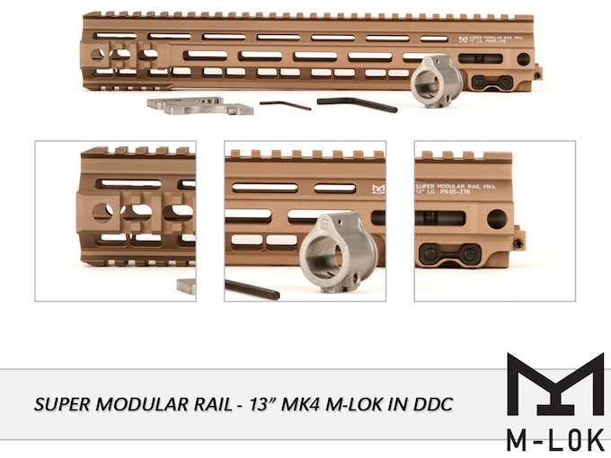 Geissele Super Modular MK4 AR-15 Customizable Handguard 13" Desert Dirt