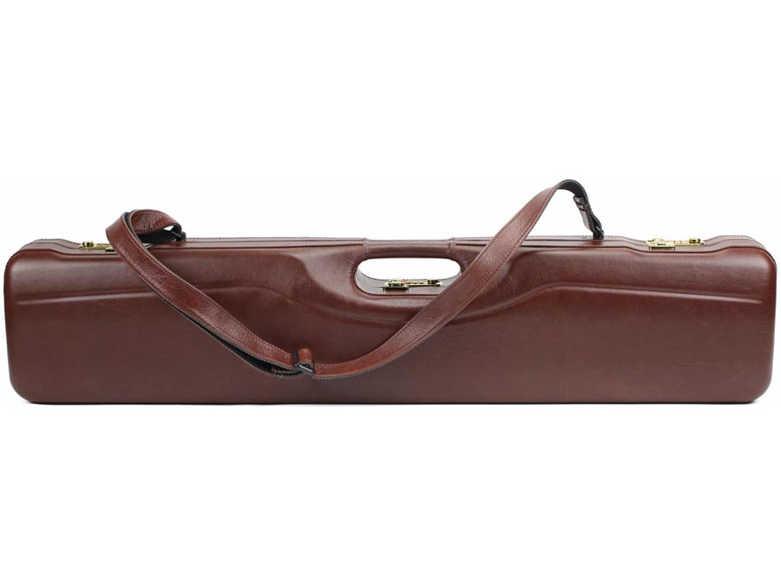 Negrini 16407 Compact Sporting Shotgun Case Rich Tobacco Leather