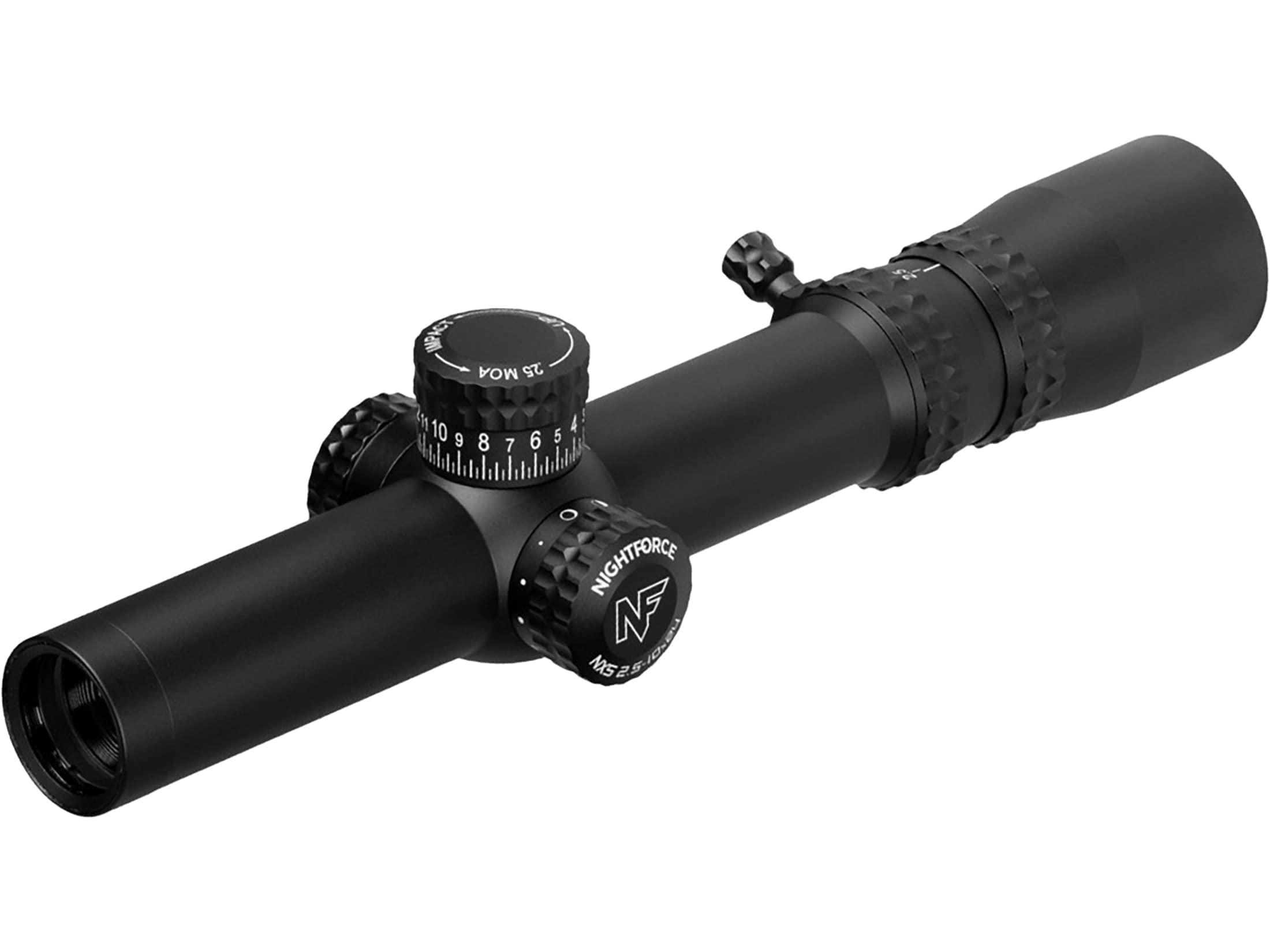 Nightforce NXS Compact Rifle Scope 2.5-10x 24mm Illuminated MOAR Reticle Matte Black