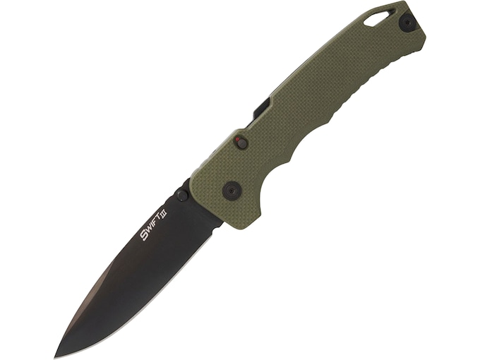 Cold Steel SWIFT III Assisted Opening Pocket Knife 4″ Drop Point CPM-M4 Black Blade G-10 Handle OD Green