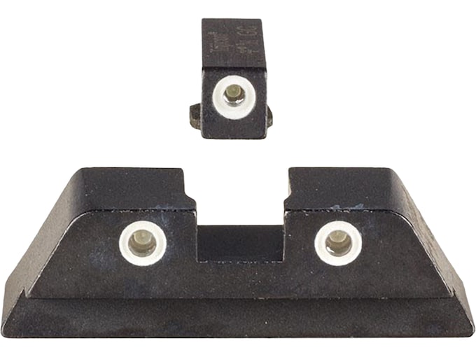 Trijicon Bright & Tough Night Sight Set for Glock 20, 21, 29, 30, 36, 40, and 41 Steel Matte 3-Dot Tritium Green