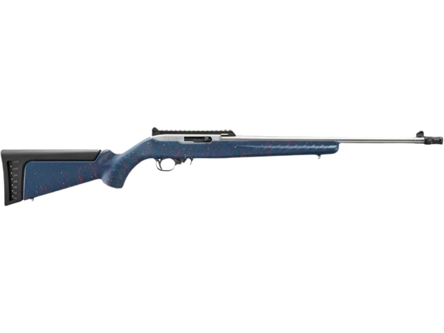 Ruger 10/22 America's 250th Anniversary  Semi Automatic Rifle 22 Long Rifle 18.5" Stainless Threaded Barrel Stainless Frame Red, White, & Blue Field Stock