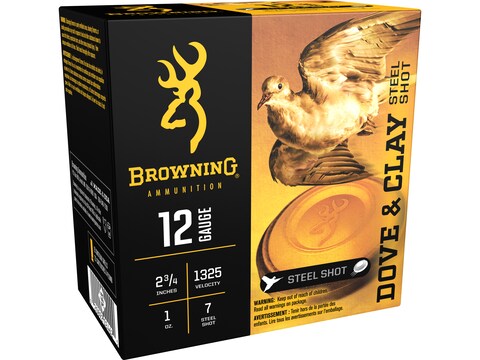 Browning Dove & Clay Ammunition 12 Gauge 2-3/4" 1 oz Non-Toxic Steel Shot
