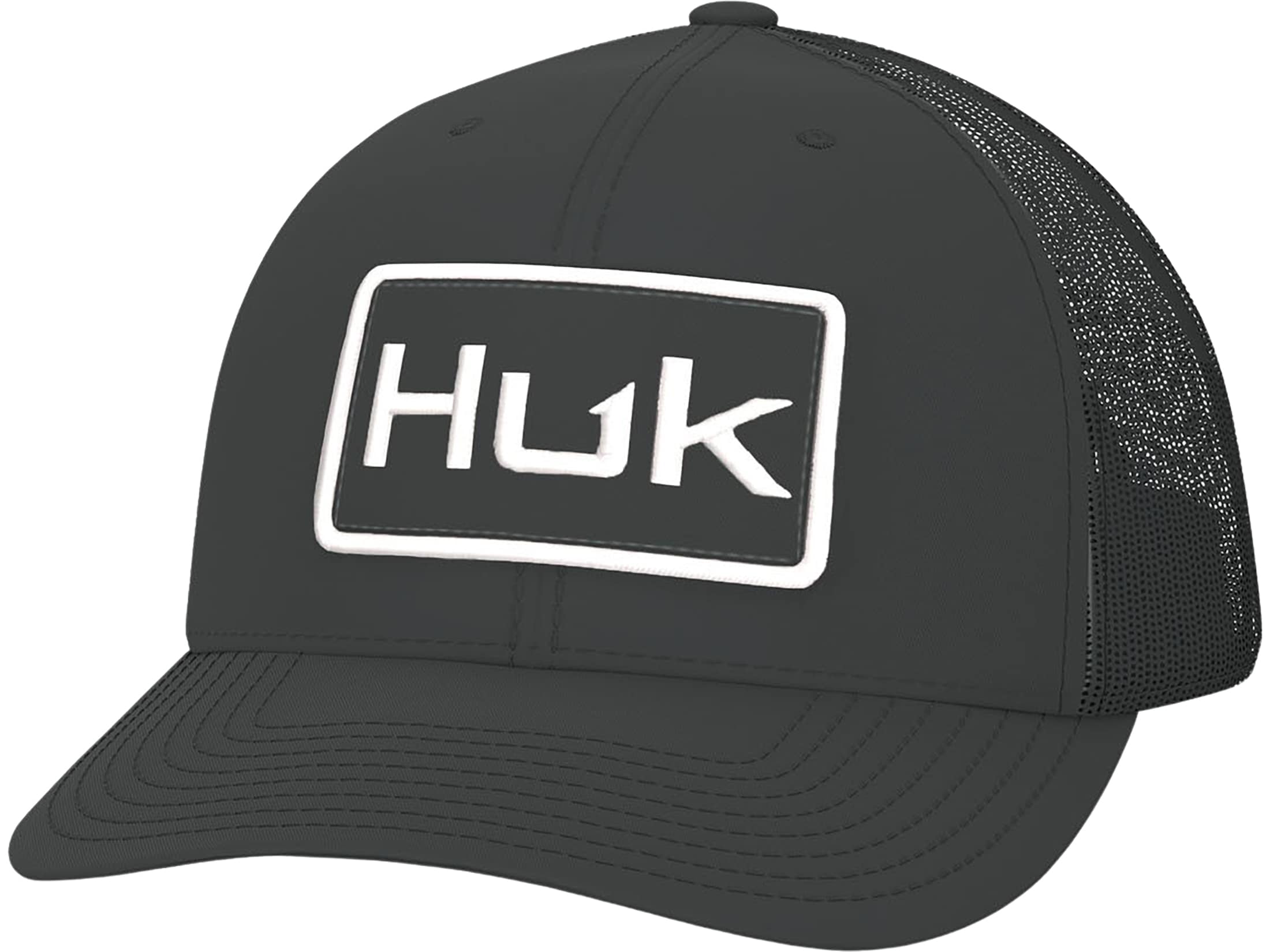 Huk Men's Huk Logo Trucker Hat Black One Size Fits Most
