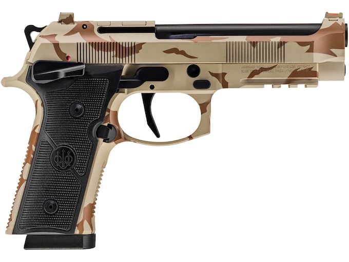 Beretta 92XI SAO Foreign Combat Series 9mm Luger Pistol 4.7″ Barrel 10+1 Round Desert DPM Camo Slide Black Grip Desert DPM Camo Frame