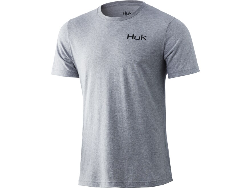 Huk Men's KC Wide Open America T-Shirt Sharkskin Heather XL