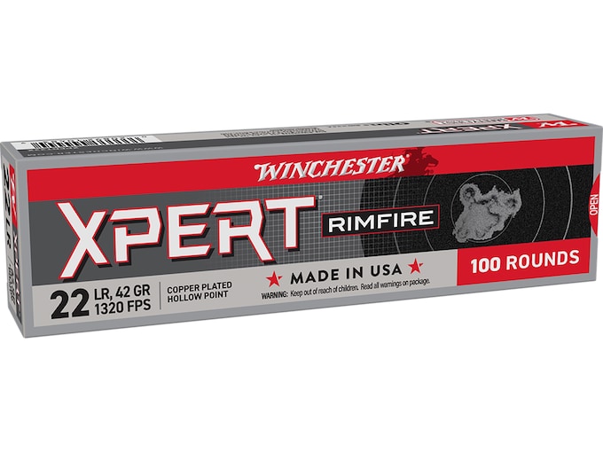 Winchester Xpert 22LR Ammo 42 Grain Plated Hollow Point Box of 100
