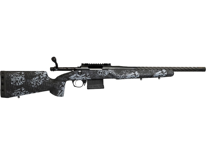 Horizon Firearms Vandal Dark II Bolt Action Rifle 22 Creedmoor 18" Matte Fluted Threaded Barrel Matte Frame Black/Gray Camo Stock Precision
