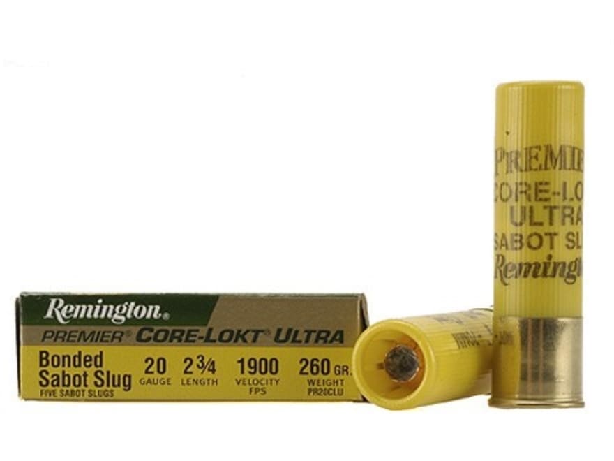 Remington Premier Ammo 20 Ga 2-3/4 260 Grain Core-Lokt Ultra Bonded