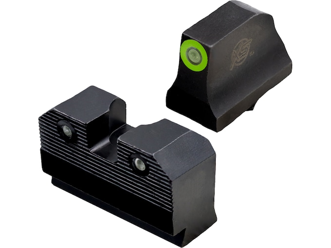 XS R3D 2.0 Suppressor Height Night Sight Set for Glock 20, 21, 29, 30, 30S, 37, 41 Tritium Dot Green Outline