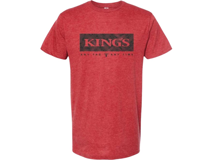 King's Camo Men's Squared Up SS TShirt Heather Red Large
