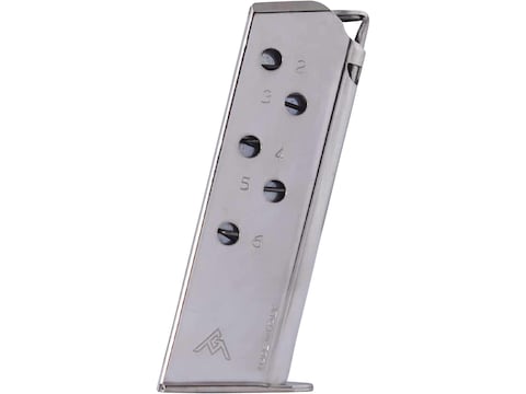 Mec-Gar Magazine with Flat Base Walther PPK 380 ACP 6-Round Steel