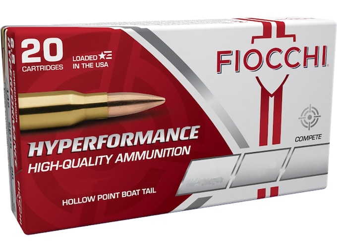 Fiocchi Hyperformance Match 6mm Creedmoor Ammo 105 Grain Nosler RDF Jacketed Hollow Point Box of 20