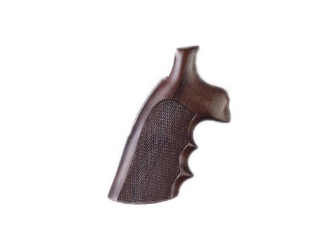 Hogue Fancy Hardwood Conversion Grips with Finger Grooves S&W N-Frame Round to Square B...