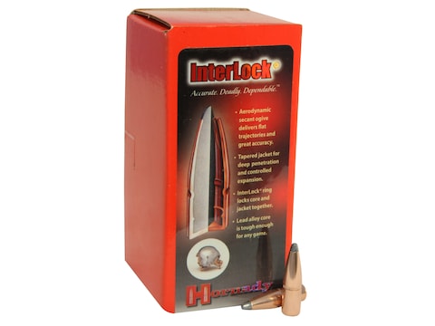 Hornady InterLock Bullets 270 Caliber (277 Diameter) 130 Grain Spire Point Box of 100