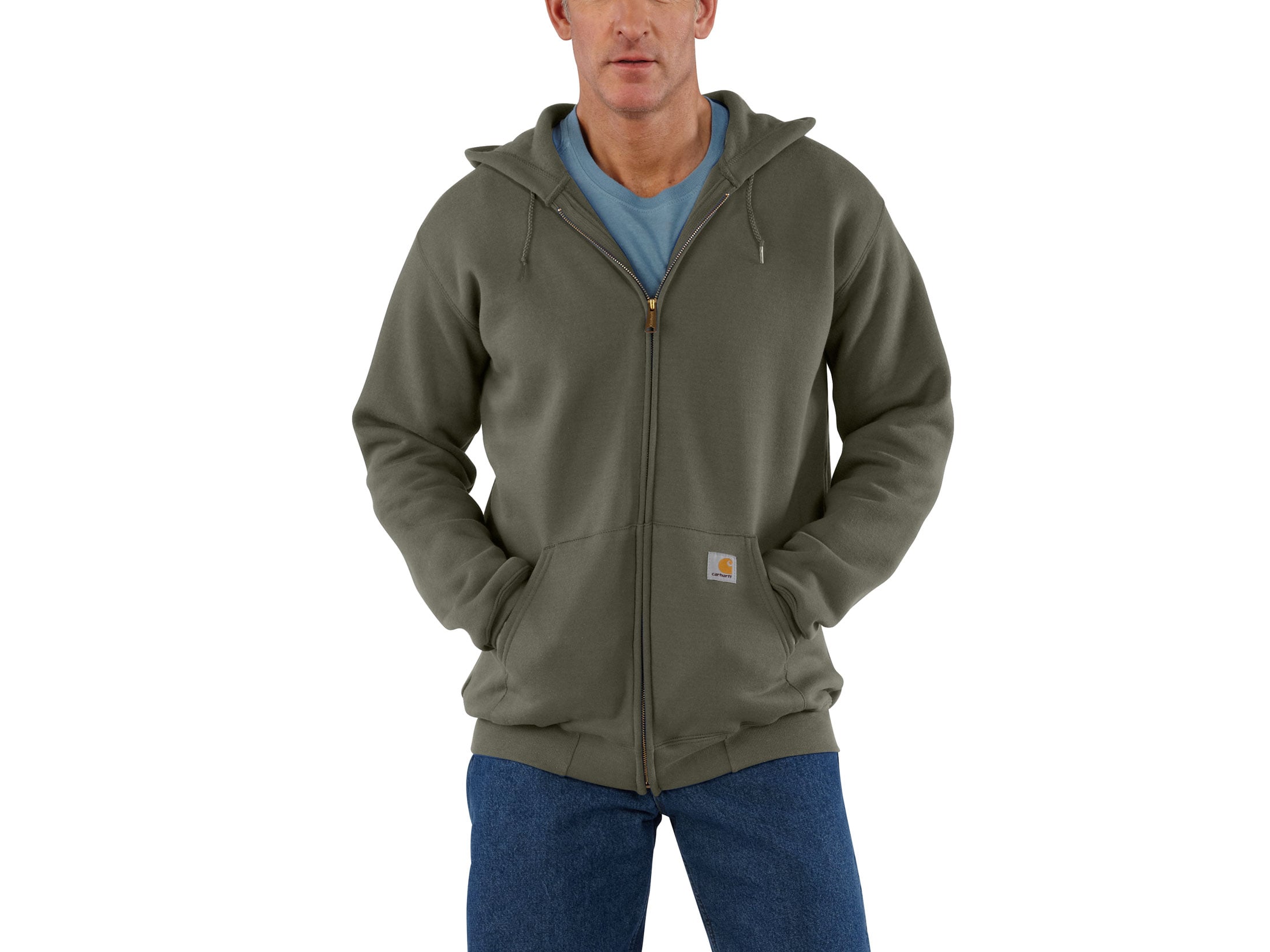 Carhartt Men's Midweight Zip-Front Hooded Sweatshirt Cotton/Polyester