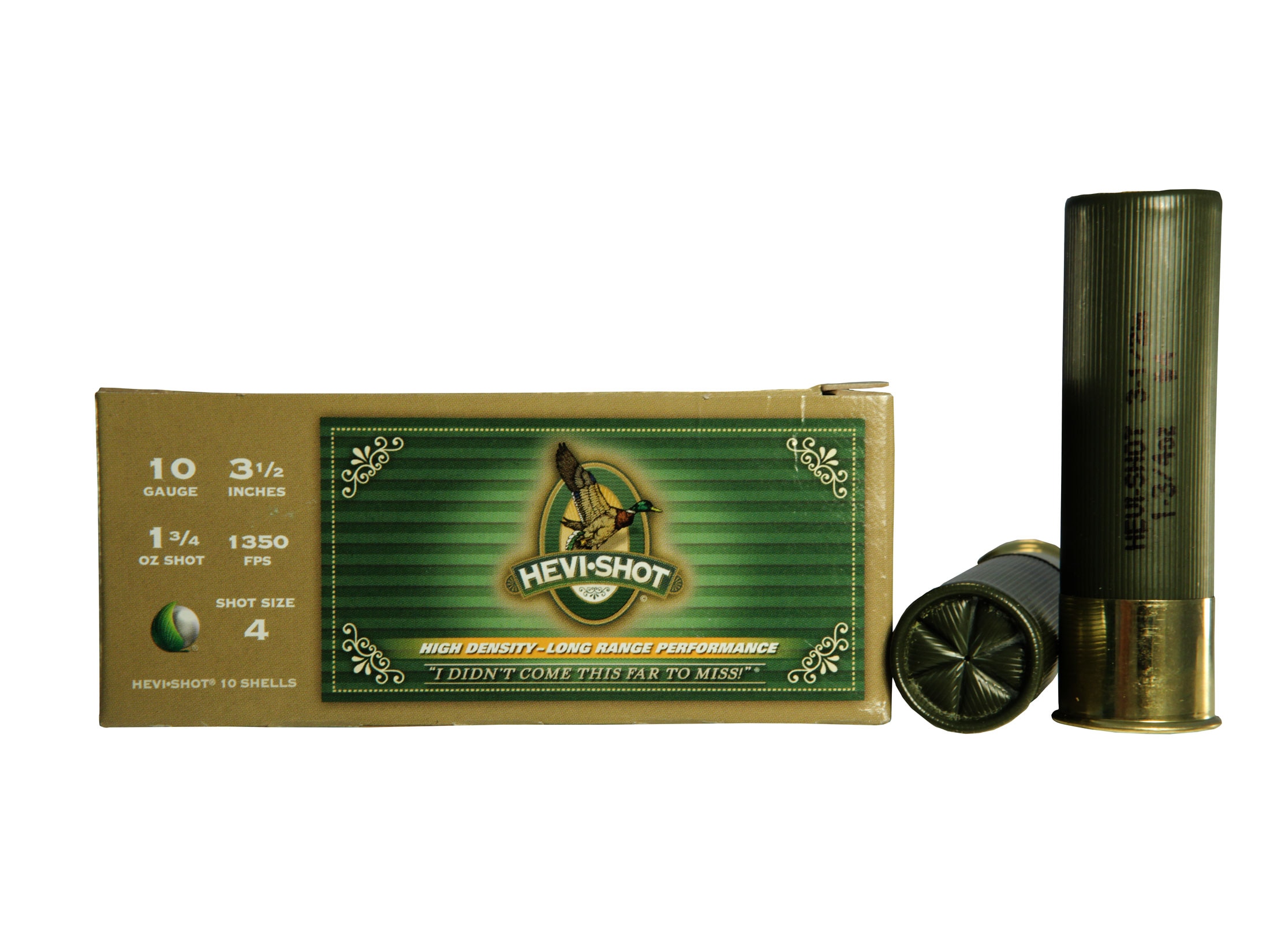 HeviShot Duck Waterfowl Ammo 10 Ga 31/2 13/4oz 4 Shot Case of 100