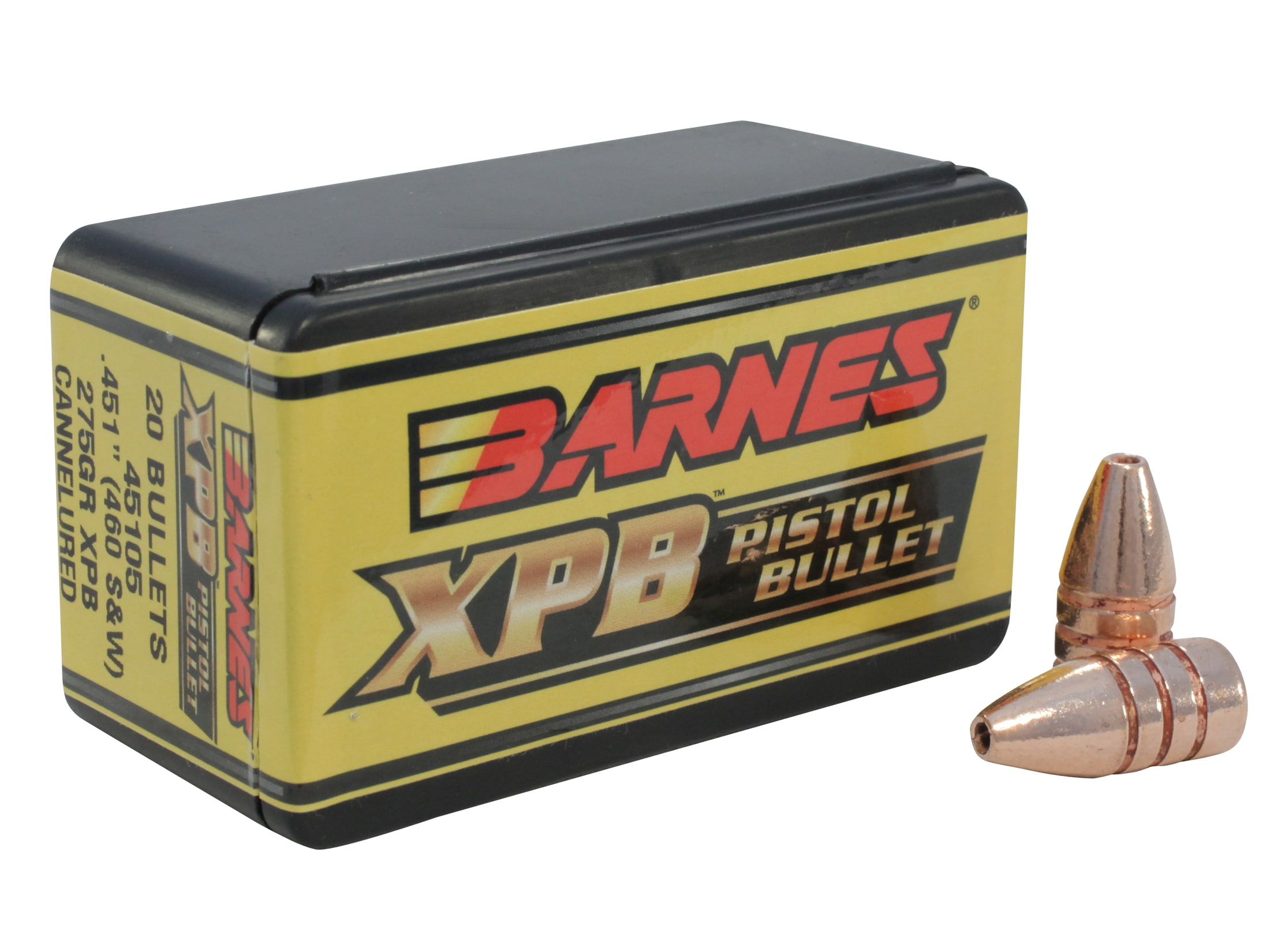 Barnes XPB Handgun Bullets 460 S&W (451 Diameter) 275 Grain Solid