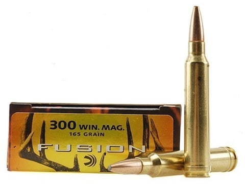 Federal Factory Second Fusion Ammunition 300 Winchester Magnum 165 Grain Bonded Spitzer...